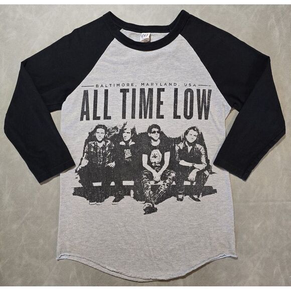 All Time Low Love Like War Tour T Shirt Adult S 2014 Band Concert Raglan 2 Sided - Picture 1 of 6